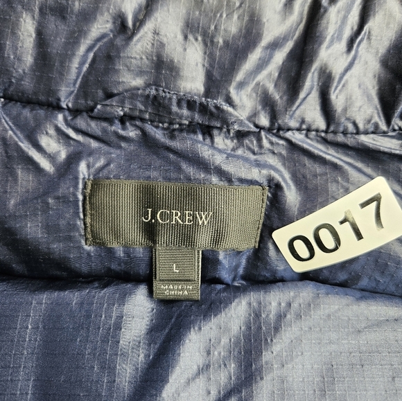 J. Crew Down Puffer Vest Women's Large Navy Blue - Picture 6 of 12